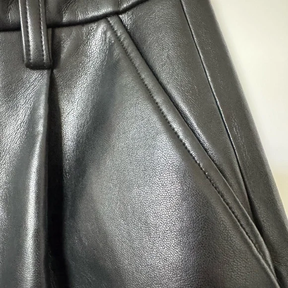Anine Bing Black Leather women’s Shorts - Picture 3 of 4